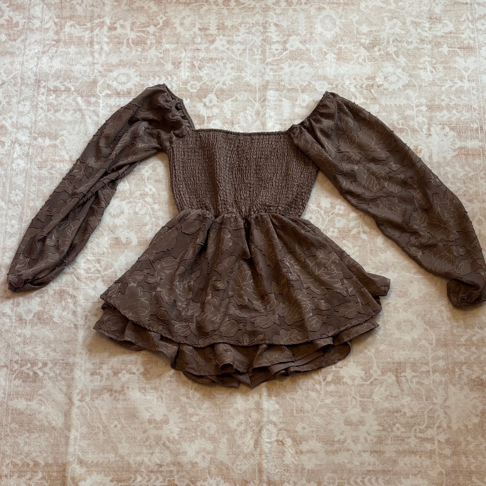 Rue21 Brown Off-Shoulder Dress